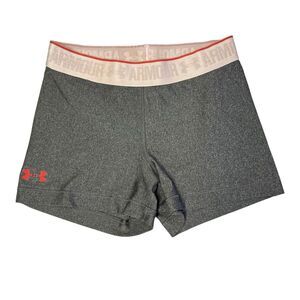 Under Armour Heat Gear Women's Size Small Gray Compression Shorts Inseam 2.5"